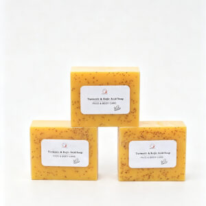 In-stock Handmade Cold Process Turmeric Lemon Kojic Acid Bar Soaps for Bath and Face
