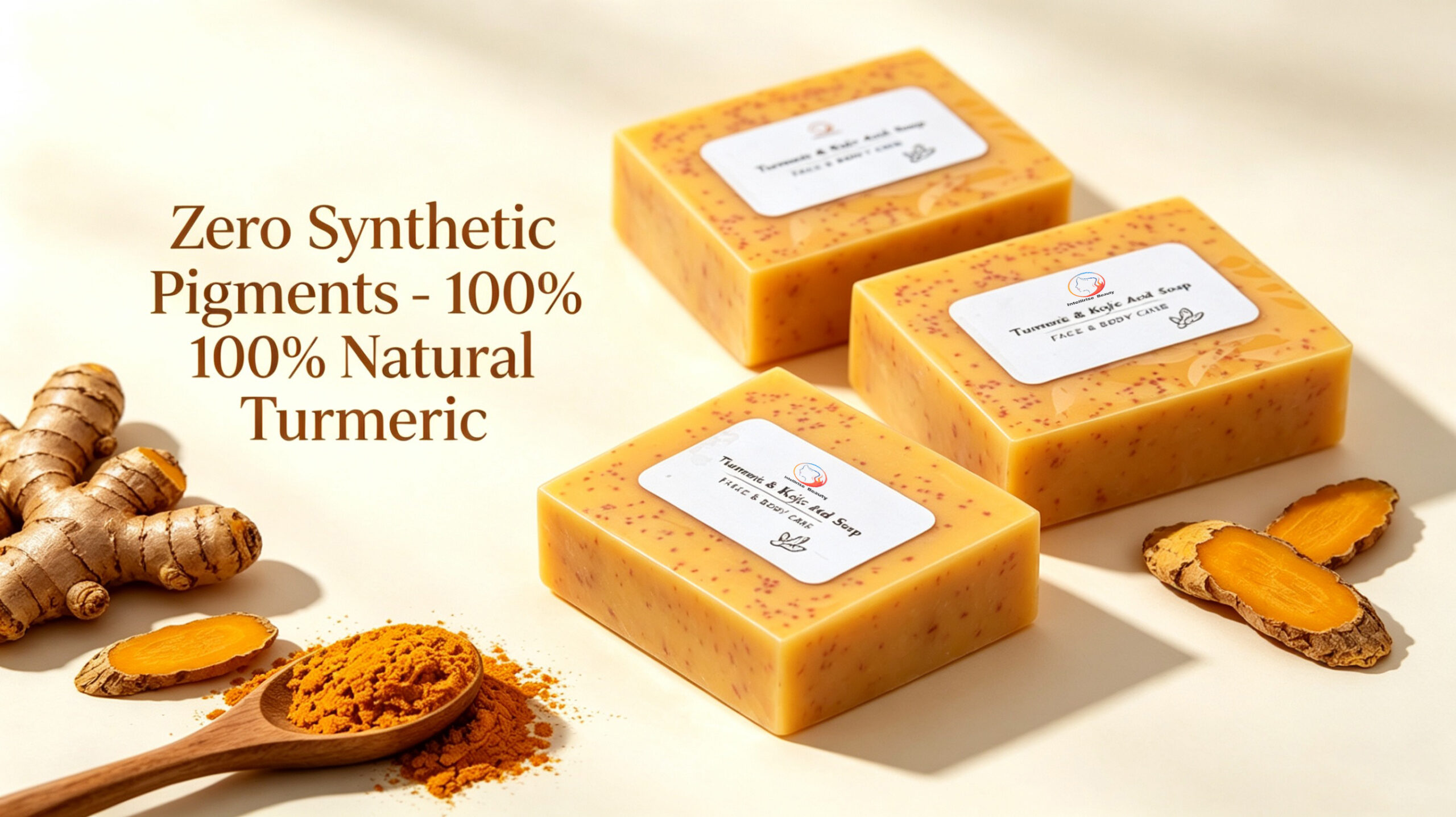 In-stock Handmade Cold Process Turmeric Lemon Kojic Acid Bar Soaps for Bath and Face - Image 4