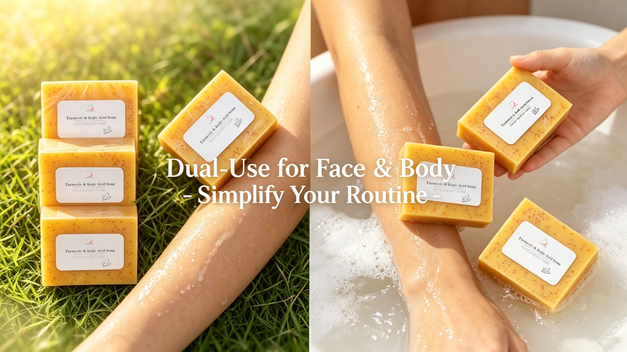 In-stock Handmade Cold Process Turmeric Lemon Kojic Acid Bar Soaps for Bath and Face - Image 6