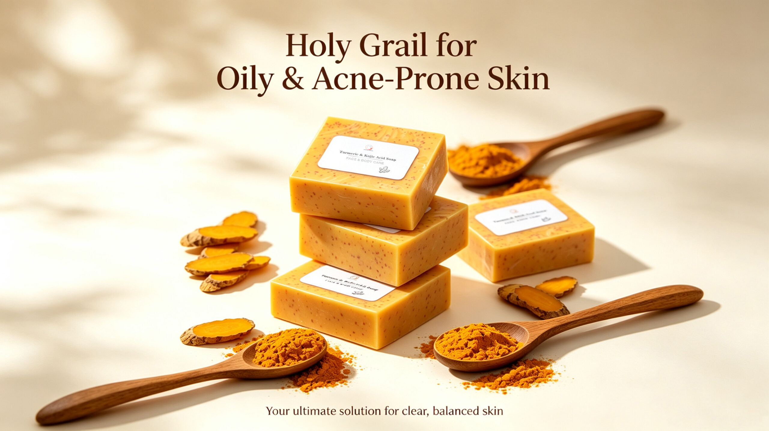 In-stock Handmade Cold Process Turmeric Lemon Kojic Acid Bar Soaps for Bath and Face - Image 5