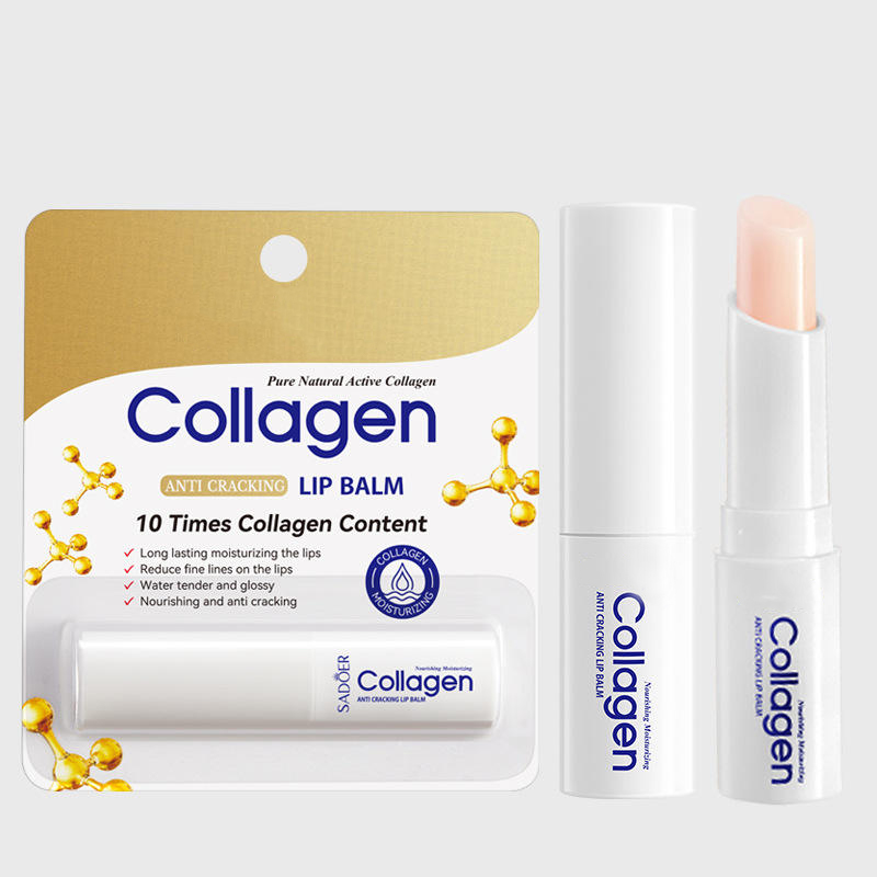 High Quality Vegan Natural Deep Repair Collagen Lip Balm Stick Fruit Nourishing Moisturizing Anti-Cracking Lighten Brighten Lips (Copy)
