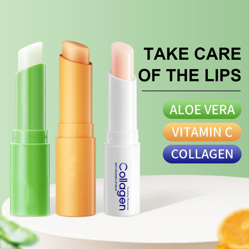 High Quality Vegan Natural Deep Repair Collagen Lip Balm Stick Fruit Nourishing Moisturizing Anti-Cracking Lighten Brighten Lips (Copy) - Image 3