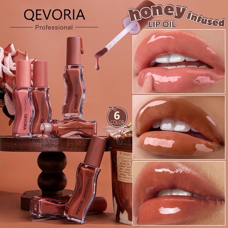 QEVORIA Exclusive Ice Cream Flavor Lip Gloss Lip Glaze Mirror Water Light Not Easy Touch Cup Moisturize Lips - Image 5